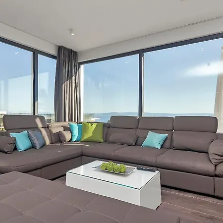 Modern Selina Nera With Heated Pool & Sea View In Βίλα Μακάρσκα