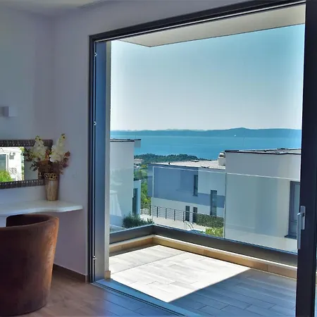 Βίλα Modern Selina Nera With Heated Pool & Sea View In Μακάρσκα