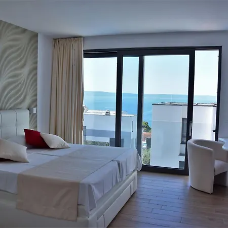 Modern Selina Nera With Heated Pool & Sea View In Βίλα Μακάρσκα