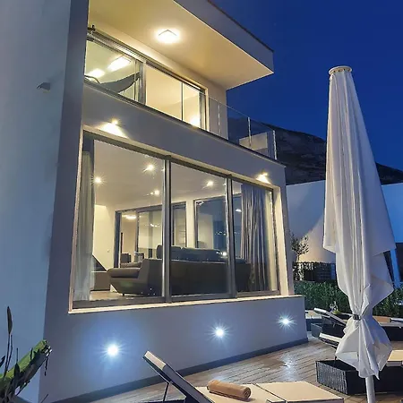 Modern Selina Nera With Heated Pool & Sea View In Βίλα Μακάρσκα