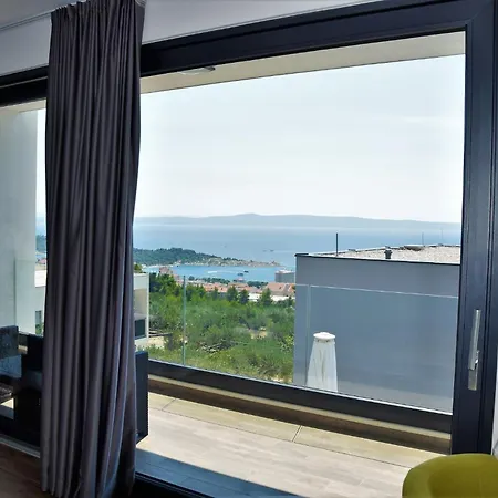 Modern Selina Nera With Heated Pool & Sea View In Βίλα Μακάρσκα