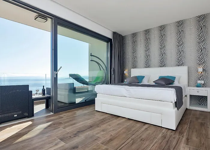 Villa Modern Selina Nera With Heated Pool & Sea View In Makarska