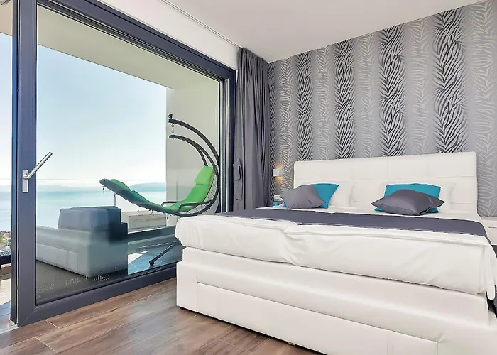 Villa Modern Selina Nera With Heated Pool & Sea View In Makarska