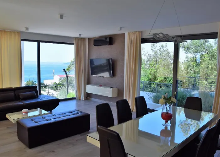 Modern Selina Nera With Heated Pool & Sea View In * Makarska