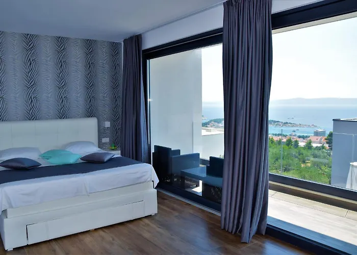 Villa Modern Selina Nera With Heated Pool & Sea View In